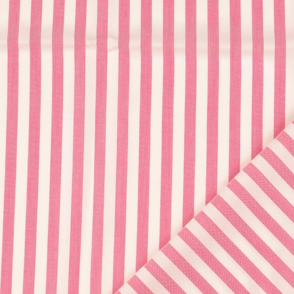 Viskose - Streifen Anea - pink/weiß