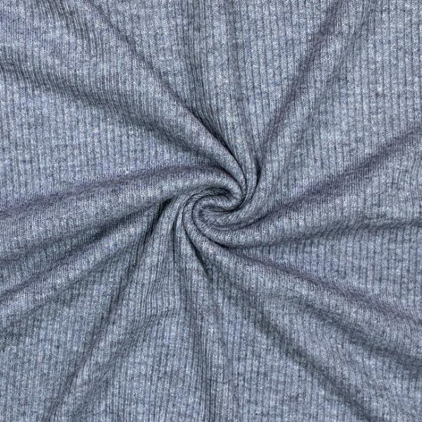 Viskose Strick - gerippt - Jora - jeansblau