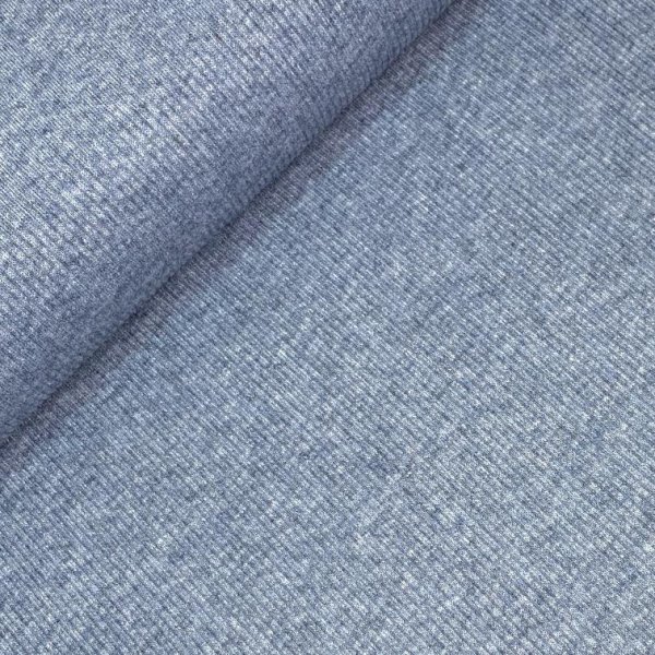 Viskose Strick - gerippt - Jora - jeansblau