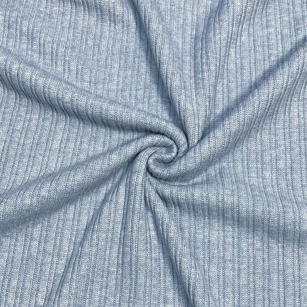 RESTSTÜCK 1,10m !!! - Viskose Strick - gerippt - hellblau