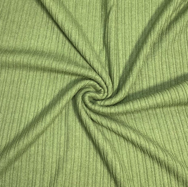 RESTSTÜCK 0,60m !!! - Viskose Strick - gerippt - olive