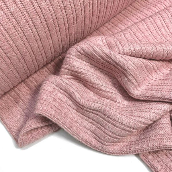 RESTSTÜCK 0,50m !!! - Viskose Strick - gerippt - rose