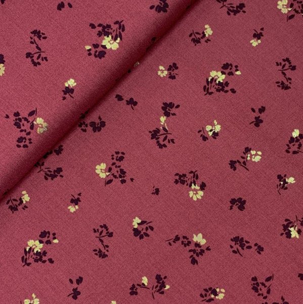 RESTSTÜCK 0,90m !!! - Viskose - Talvi - beere/gold