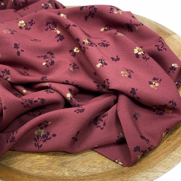 RESTSTÜCK 0,90m !!! - Viskose - Talvi - beere/gold