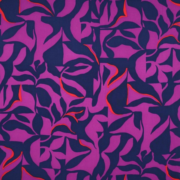 Viskose mit LENZING™ ECOVERO™ Fasern - Tosca - purple/navy/orange