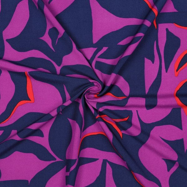 RESTSTÜCK 1,90m !!! - Viskose mit LENZING™ ECOVERO™ Fasern - Tosca - purple/navy/orange