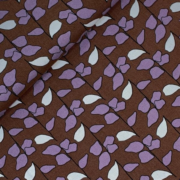 Viskose Twill - Dina - braun/flieder