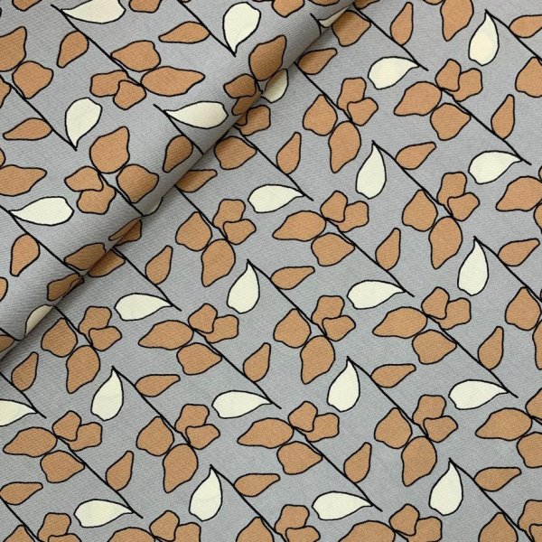 Viskose Twill - Dina - grau/sand