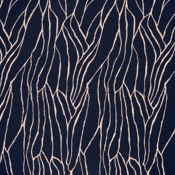 Viskose Twill - Linear Spirit - navy/nude