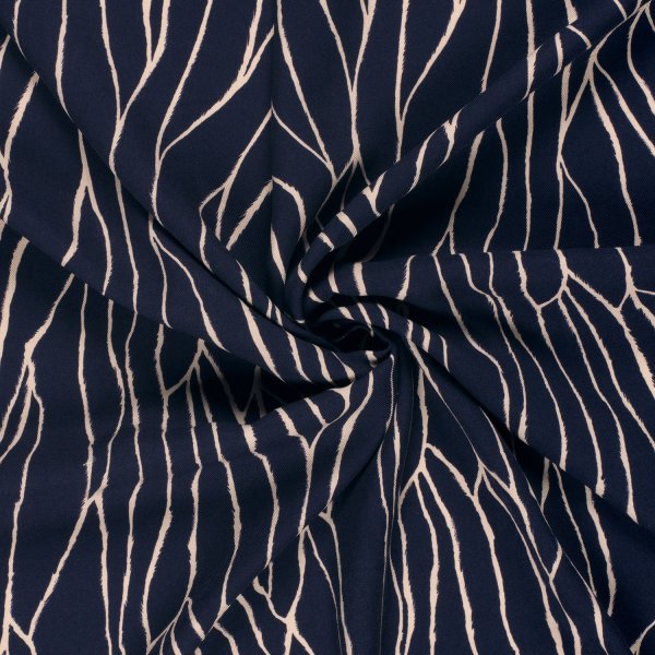 Viskose Twill - Linear Spirit - navy/nude