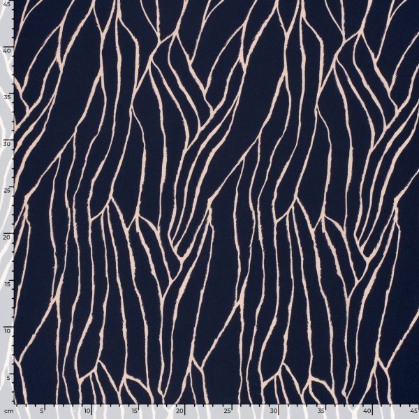 Viskose Twill - Linear Spirit - navy/nude