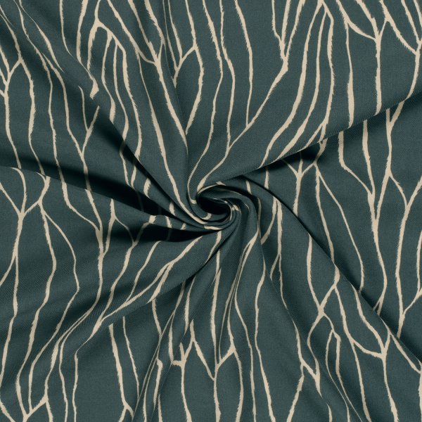 Viskose Twill - Linear Spirit - petrol/sand