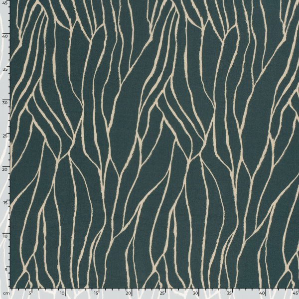Viskose Twill - Linear Spirit - petrol/sand