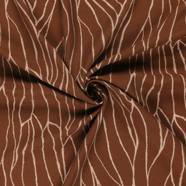 Viskose Twill - Linear Spirit - rost/light rose
