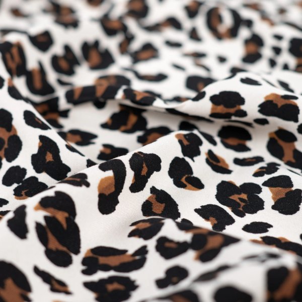 Viskose Twill - Minou Leo - sand/black