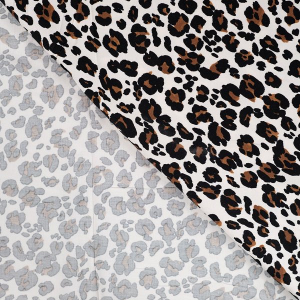 Viskose Twill - Minou Leo - sand/black