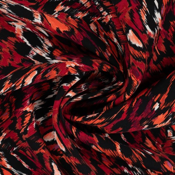 Viskose Twill - Shari Leo - dark red/black