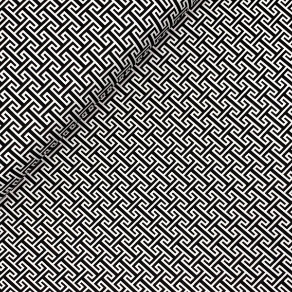 Viskose Twill - Stretch - Maze - black/ecru