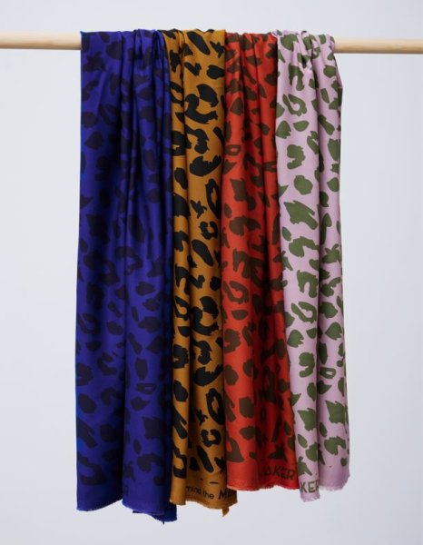 RESTSTÜCK 0,90m !!! - Viskose mit LENZING™ ECOVERO™ Fasern - Urban Leo - lilac - Mind the Maker