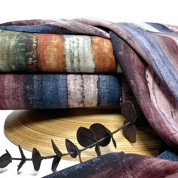 Viskose - Watercolor Stripes - purple