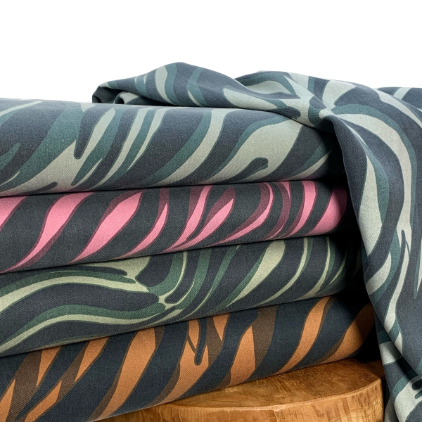 RESTSTÜCK 0,80m !!! - TENCEL™ Lyocell - Zebra Abena - dusty green