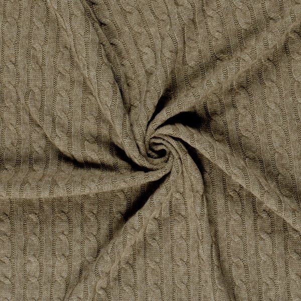 Viskose Zopfstrick - Scandi - khaki meliert