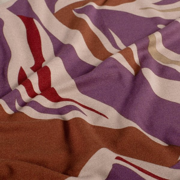 Viskosejersey - Aurora Flow - lila/nude/braun
