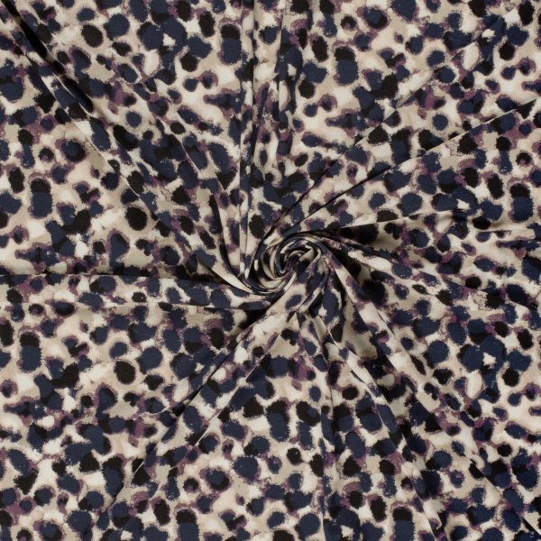 Viskosejersey - Cosmic Spots - blue/mauve/black