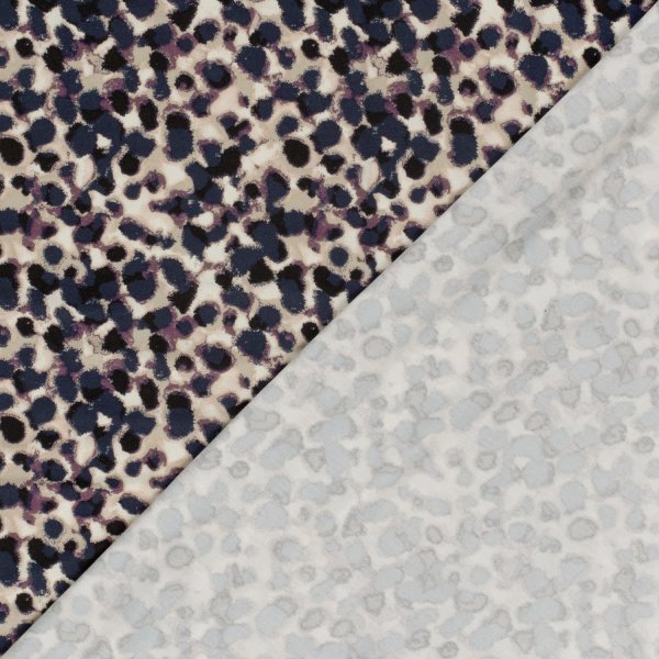 Viskosejersey - Cosmic Spots - blue/mauve/black