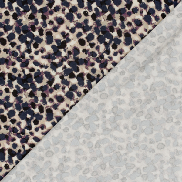 RESTSTÜCK 0,40m !!! - Viskosejersey - Cosmic Spots - blue/mauve/black