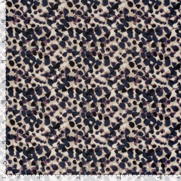 Viskosejersey - Cosmic Spots - blue/mauve/black