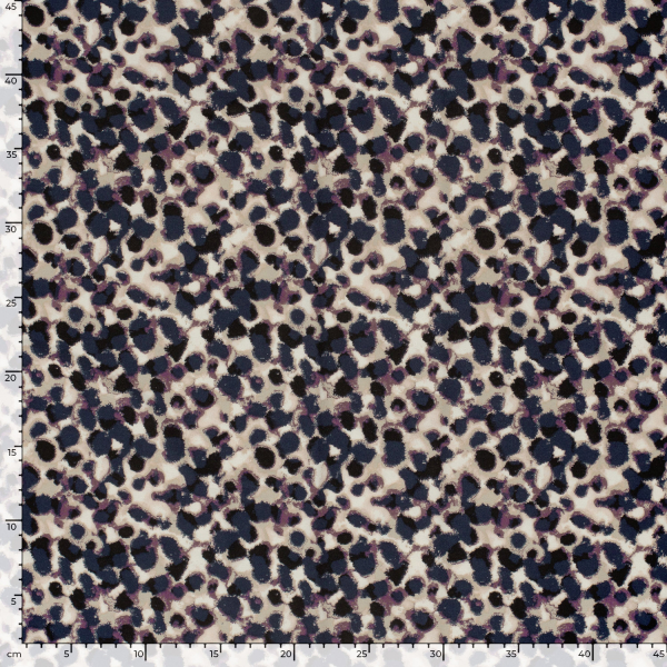 RESTSTÜCK 0,40m !!! - Viskosejersey - Cosmic Spots - blue/mauve/black