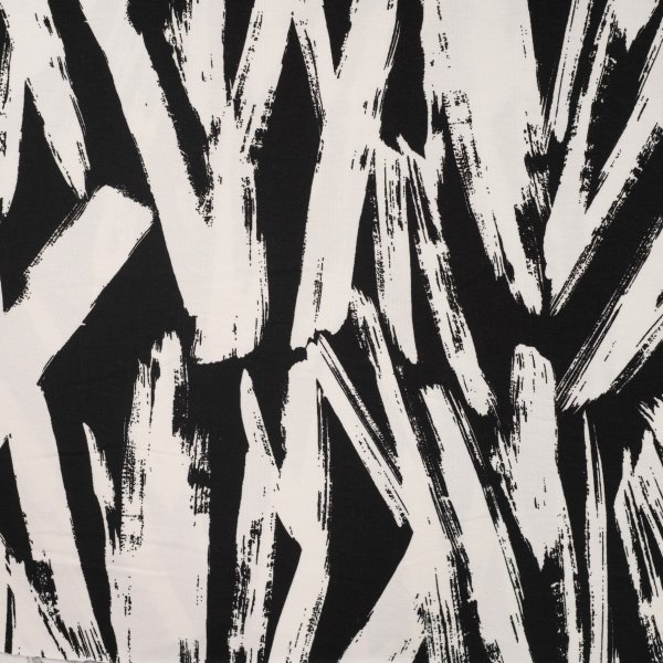 Viskosejersey - Lamar - black/white