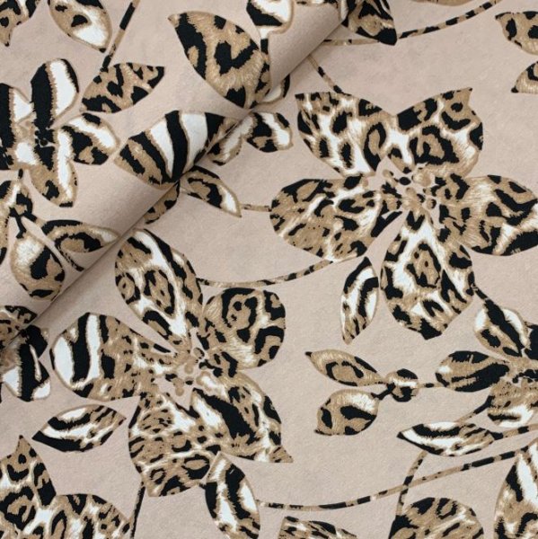 RESTSTÜCK 0,70m !!! - Viskosejersey - Leo Florence - taupe