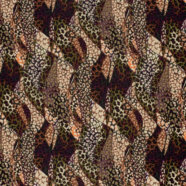 Viskosejersey - Leo Mosaik - multicolor