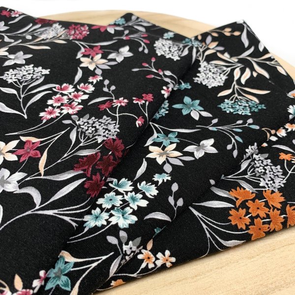 RESTSTÜCK 1,30m !!! - Viskosejersey - Mareen Flower - beere