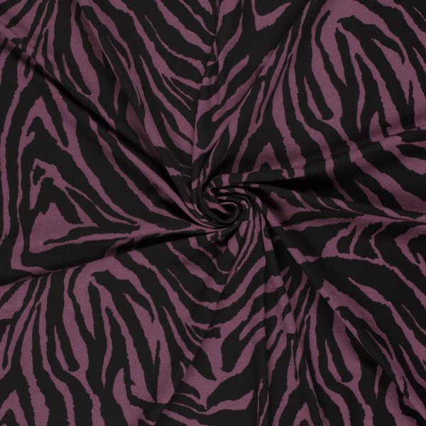 Viskosejersey - Night Line - beere/black