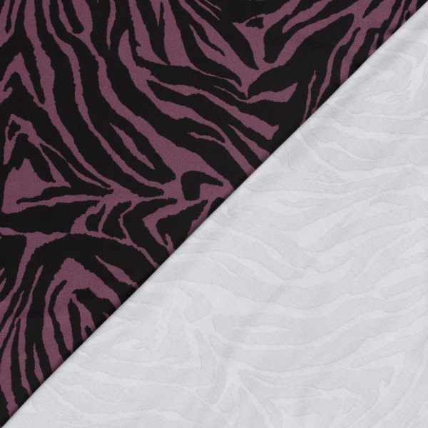 Viskosejersey - Night Line - beere/black