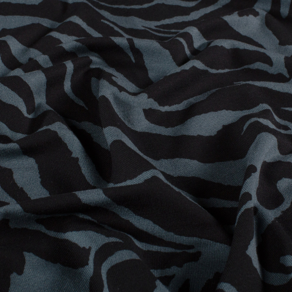 RESTSTÜCK 1,60m !!! - Viskosejersey - Night Line - greyblue/black