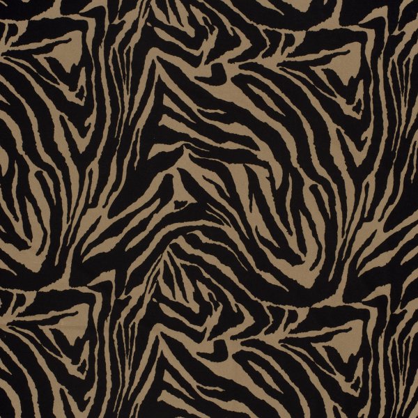 Viskosejersey - Night Line - kamel/black