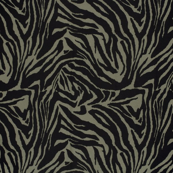 Viskosejersey - Night Line - khaki/black