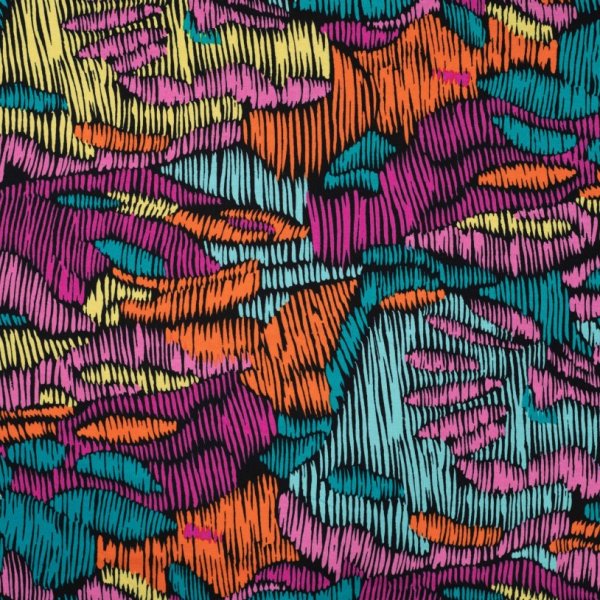 Viskosejersey - Scratches - fuchsia