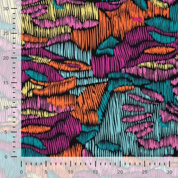 Viskosejersey - Scratches - fuchsia