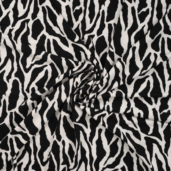 Viskosejersey - Stine - black/white