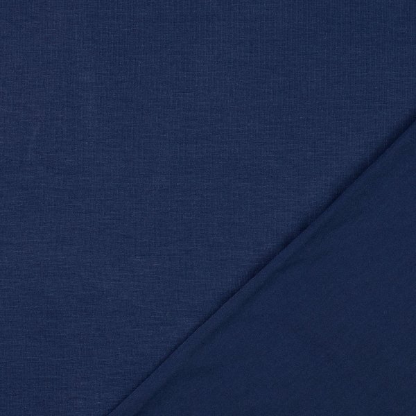 Viskosejersey - uni - marine