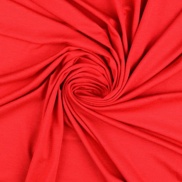 Viskosejersey - uni - rot