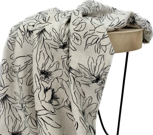 RESTSTÜCK 1,60m !!! - Viskose Leinen - Kari - natur