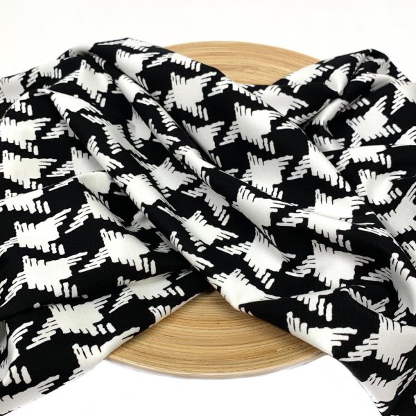 Viskose Jersey Punta - Tango - black/offwhite