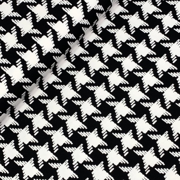 Viskose Jersey Punta - Tango - black/offwhite