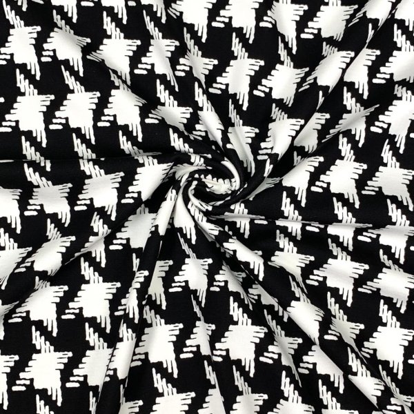 Viskose Jersey Punta - Tango - black/offwhite